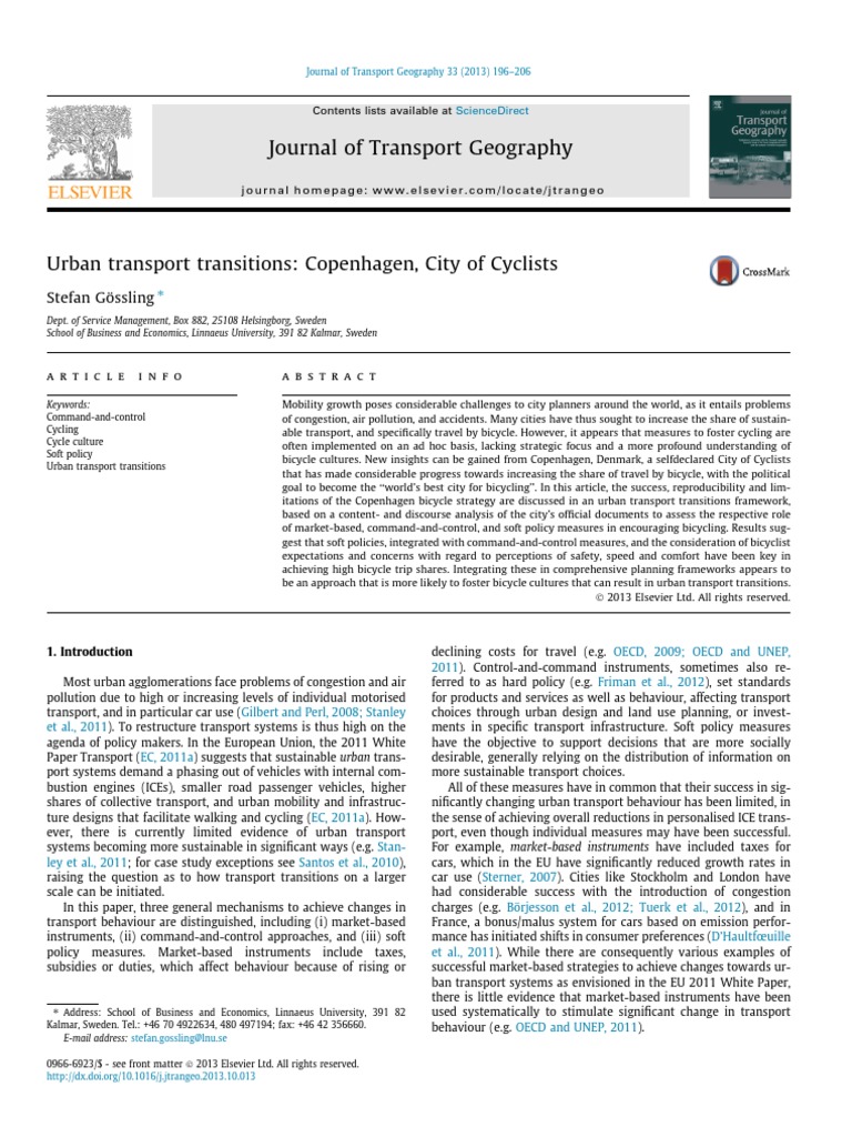 Copenhagen's Bicycle Strategy Insights | PDF | Cycling Infrastructure ...