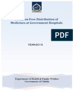 Policy On Free Distribution of Medicines at Government Hospitals