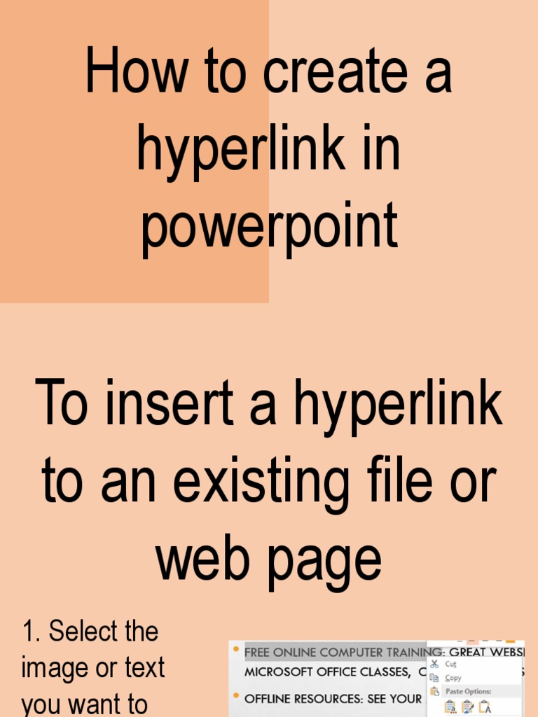 PowerPoint Hyperlink Guide | PDF