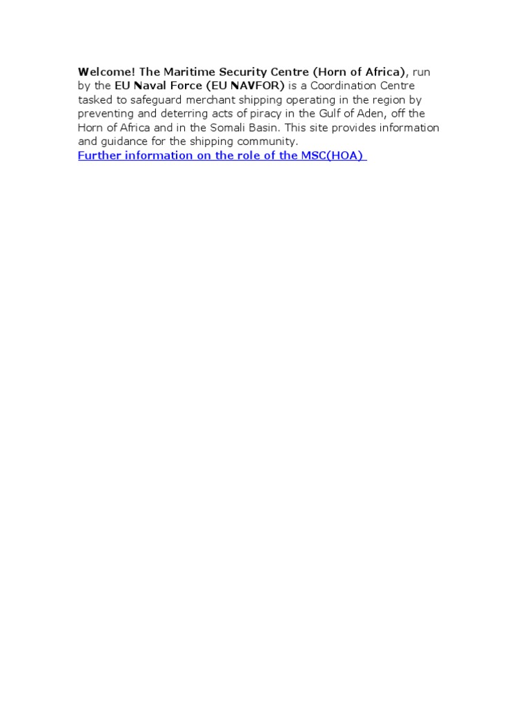 MSC Hoa | PDF