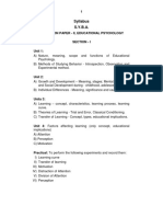 S.Y.B.A.Education Paper - II - Educational Psychology (Eng) PDF