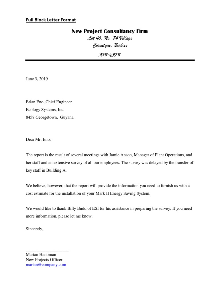 Full Block Letter Format - Marian1 | PDF | Nature