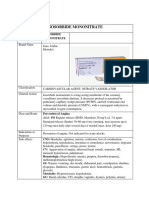 Isosorbide Mononitrate: Adult: PO Regular Release (ISMO, Monoket) 20 MG B.I.D. 7 H Apart