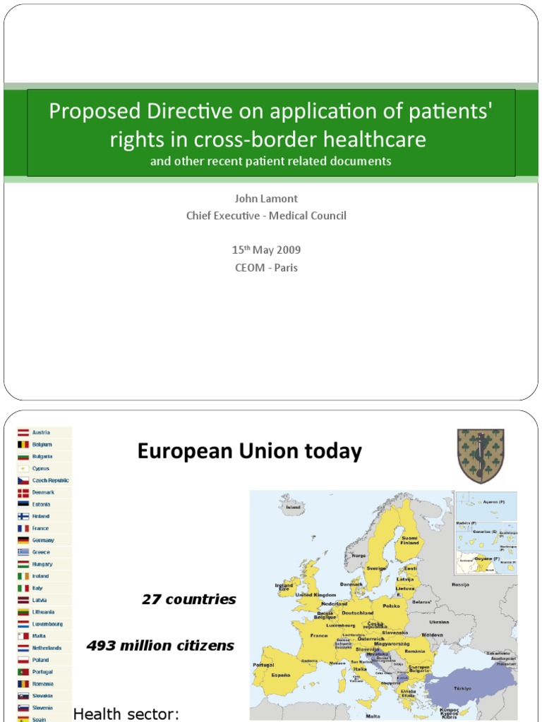 Proposed Directive On Application of Patients' Rights in Cross-Border ...