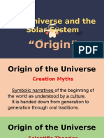 The Universe and The Solar System: "Origin"