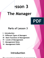 Lesson 3 The Manager