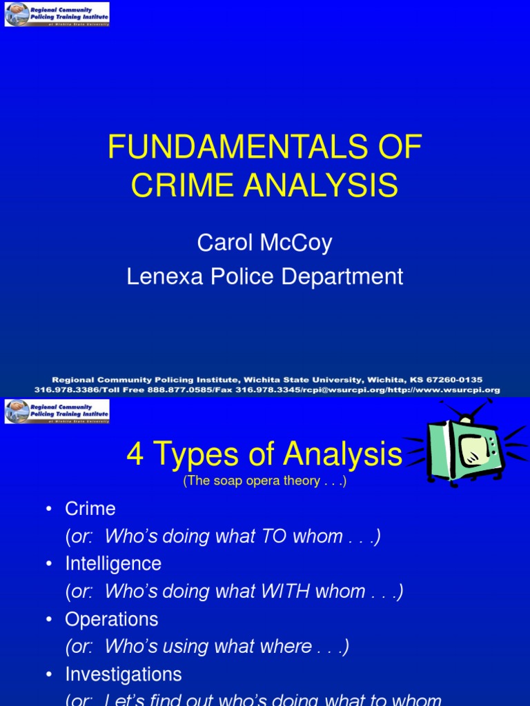 Crime Analysis Unit Fundamentals | PDF | Criminal Justice | Crime ...