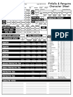 Pitfalls and Penguins Character Sheet