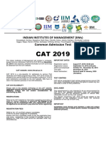 CAT 2019 Advertisement