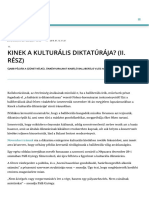 II. Kinek a Kulturális Diktatúrája_ (II. Rész) _ Magyar Idők