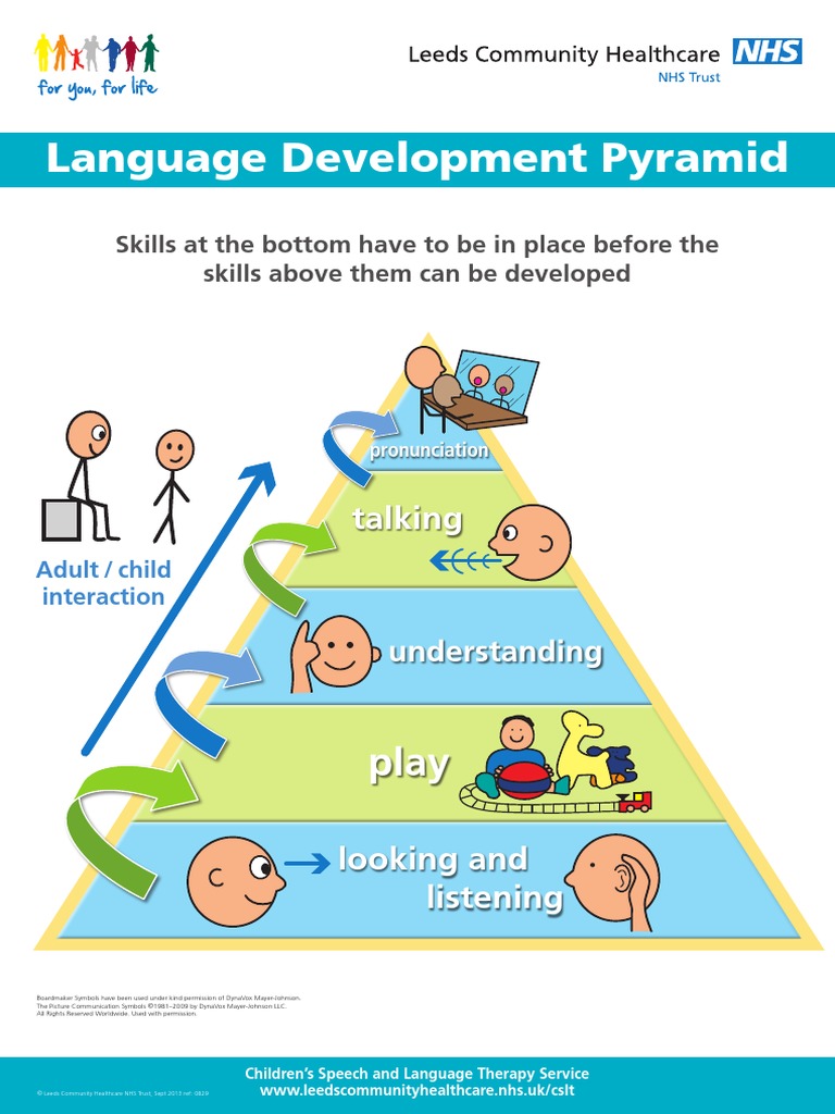 097 Language Development Pyramid Poster | PDF | Human Voice | Phonology