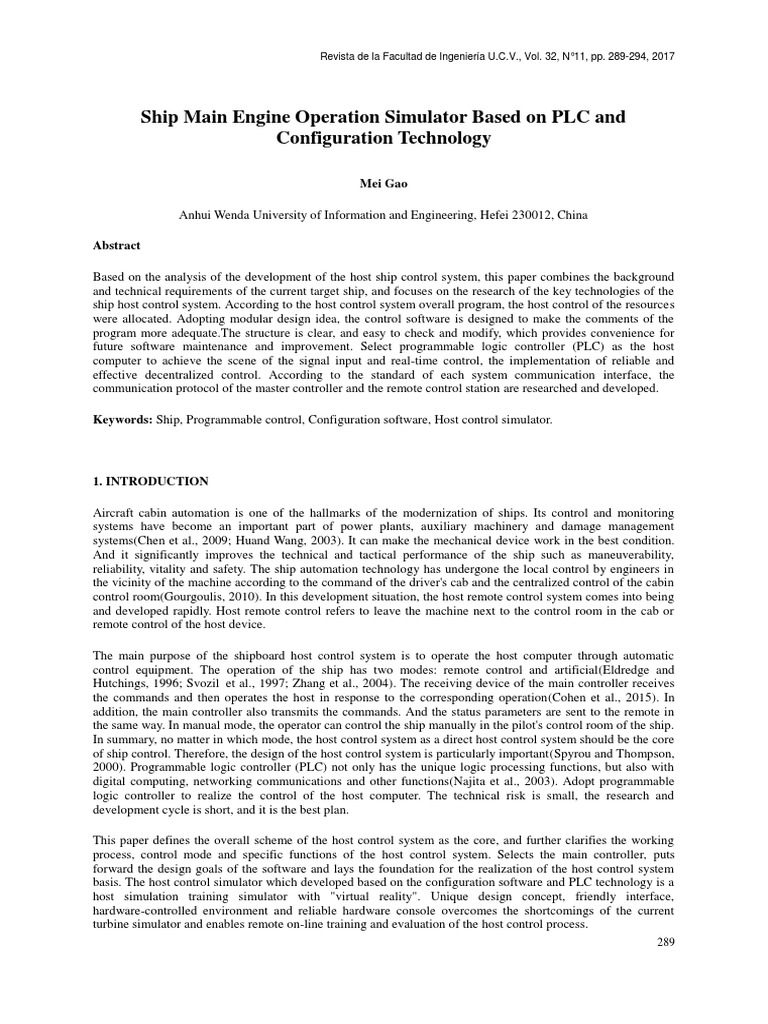 Ship Engine Control Simulation | PDF | Programmable Logic Controller ...