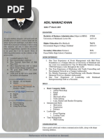 Adil Nawaz Khan CV