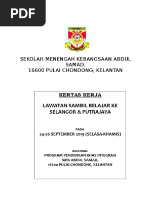 Kertas Kerja LWTN Ke Selangor Putrajaya  PDF