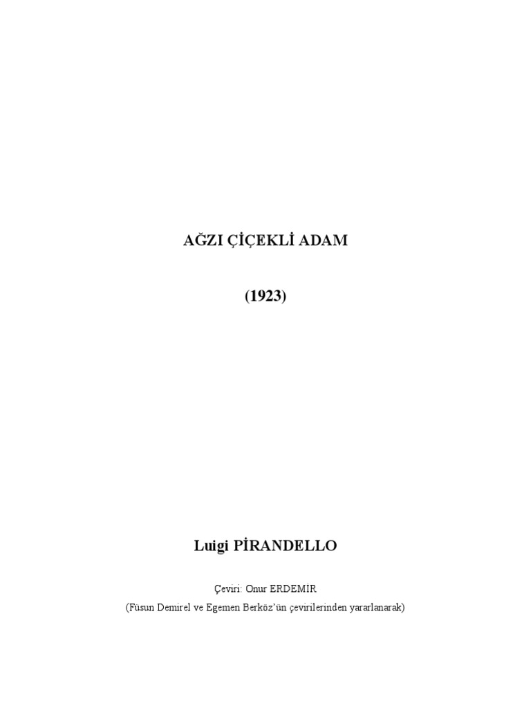 Ağzı Çiçekli Adam-1 | PDF
