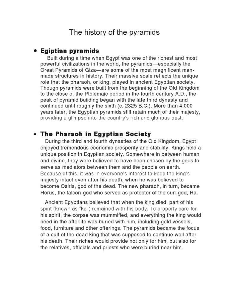 Pyramids English Project | PDF | Egyptian Pyramids | Ancient Africa