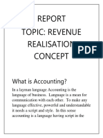 Revenue Realisation Concept Report