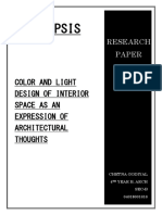Synopsis: Color and Light Design of Interior Space As An Expression of Architectural Thoughts