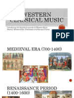Introducing The First Three Periods of Western Music History: Medieval Era, Renaissance & Baroque Period