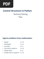 Control Structures in Python