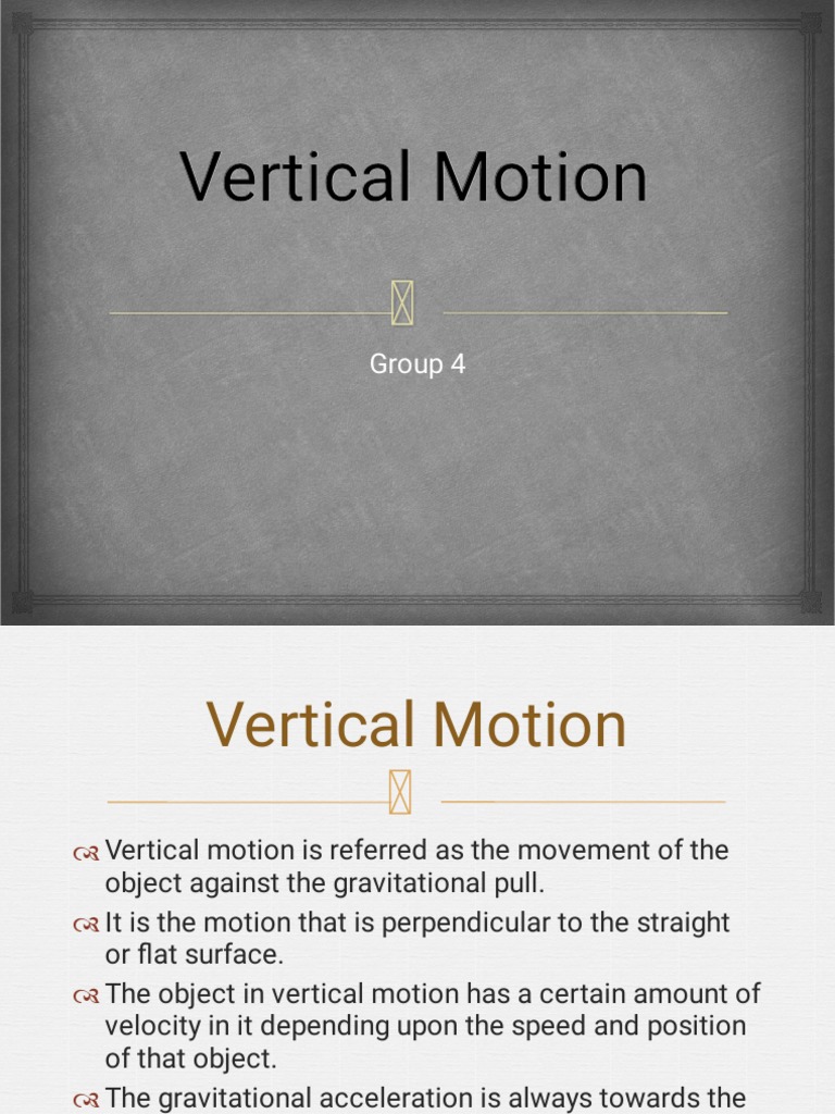 Vertical Motion PDF | PDF | Acceleration | Velocity