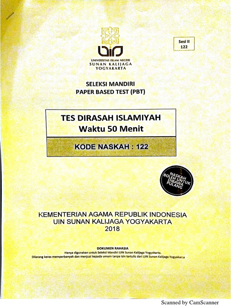 Di Soal Mandiri Uin Suka 2018 Pdf