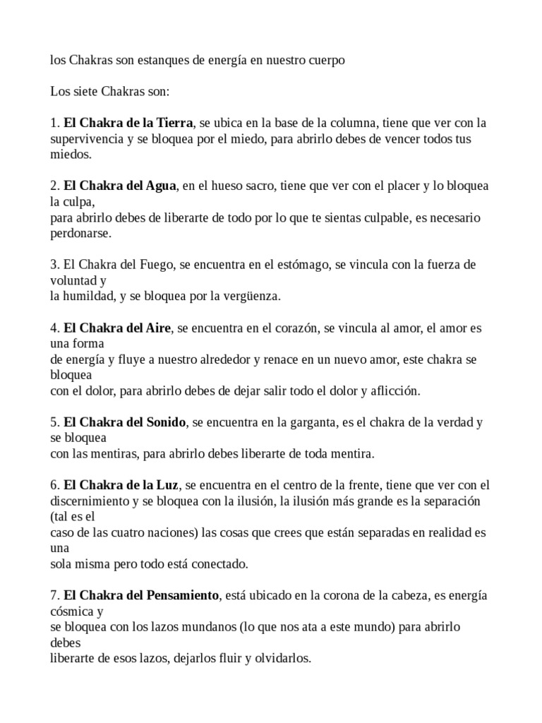 Los Chakras y El Flujo de Energia | PDF | Filosofía | Religión y ...