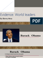 Evidence World Leaders BARACK OBAMA