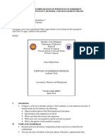 Guide in The Preparation of Portfolio On Immersion For Shs Accountancy, Business, and Management Strand Mechanics