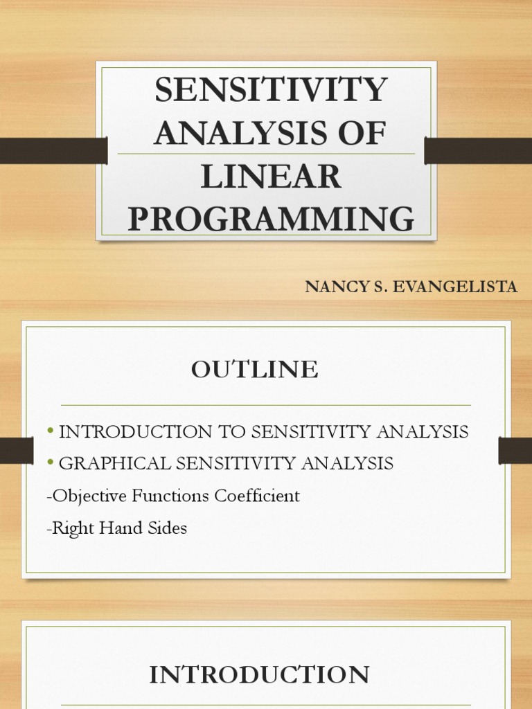 Sensitivity Analysis of Linear Programming | PDF | Mathematical ...