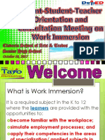Work Immersion Orientation