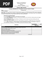 Work Immersion Time Table