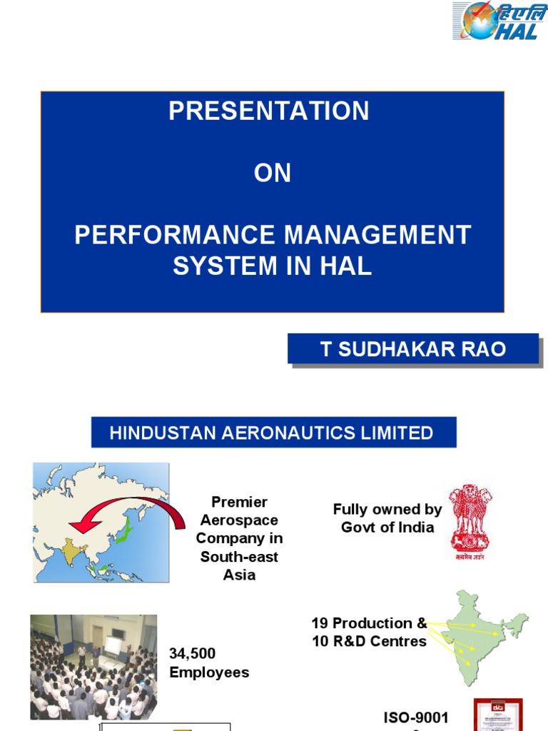 Presentation ON Performance Management System in Hal: T Sudhakar Rao ...