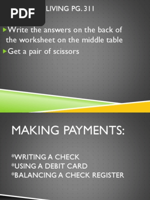 Writing Checks