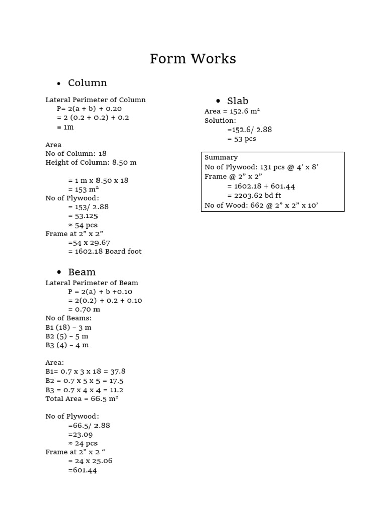 Forms and Scaffolding | PDF
