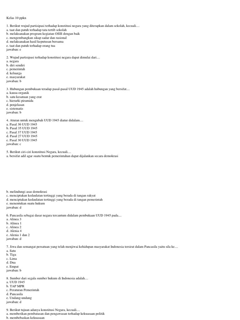 Kelas 10 Ppkn Candra