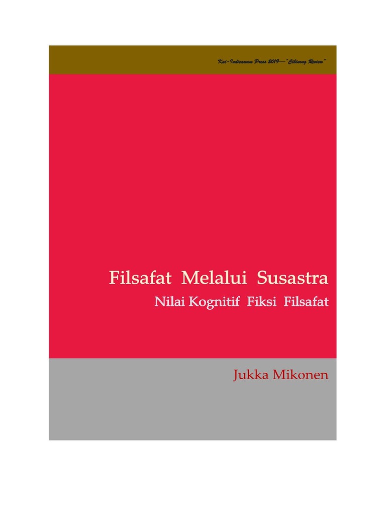 Filsafat Melalui Susastra Oleh Juka Mikonen