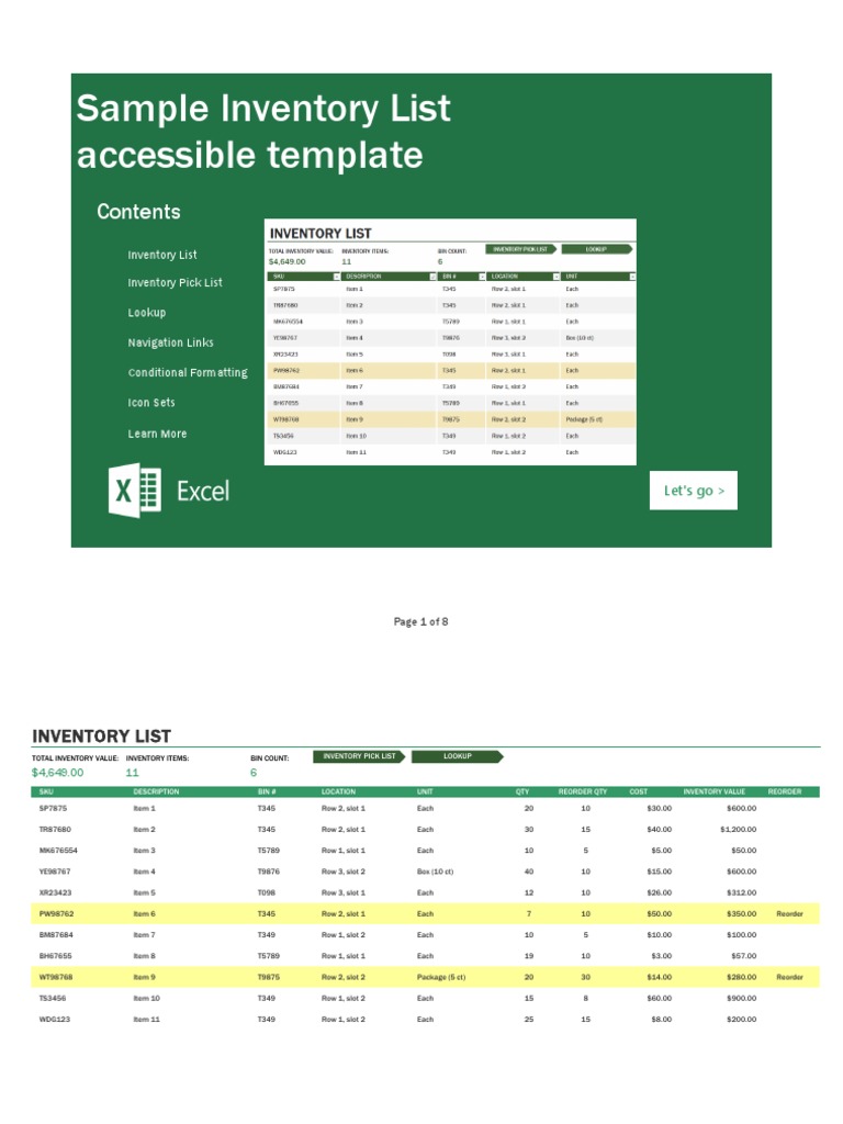 Inventory Management Template Guide | PDF | Computing | Software