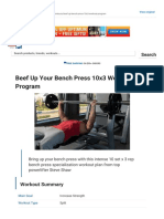 Beef Up Your Bench Press 10x3 Workout Program - Muscle & Strength