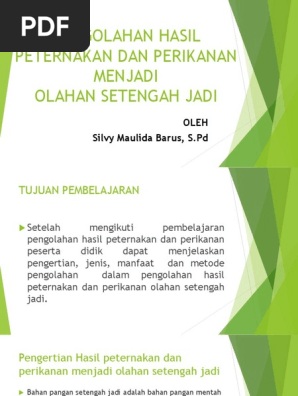 Pengolahan Hasil Peternakan Dan Perikanan Pdf
