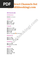 Sun Direct Channels List