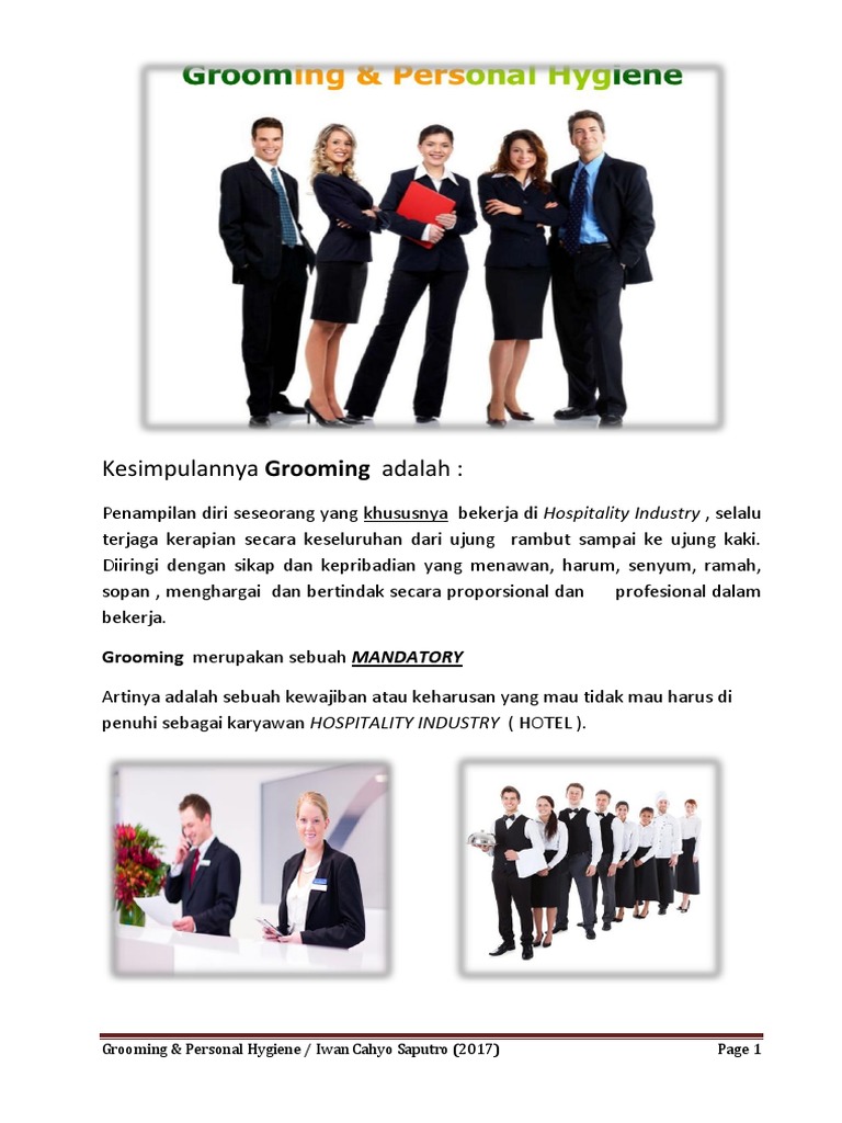 Standard Grooming in Hospitality Industries | PDF