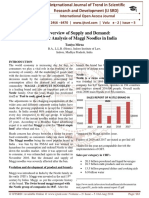 The Overview of Supply and Demand: Economic Analysis of Maggi Noodles in India