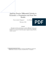 Applying Exterior Differential Calculus To Economics: A Presentation and Some New Results