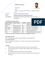 Curriculum Vitae: Area of Interest