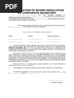 Notarized Board Resolution Template Philippines | PDF | Identity ...