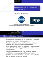 EEE251 Probability Methods in Engineering: Instructor: Bakhtiar Ali