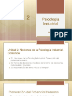 Unidad 2: Psicología Industrial