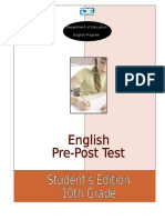 Pre - Post Test Student's Edition 10