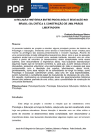 6 a Relação Histórica Entre Psicologia e Educação No Brasil